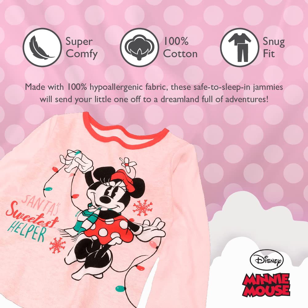 Disney Pigiama unisex per bambini e bambine, Minnie e Topolino, in cotone stagionale (confezione da 10)