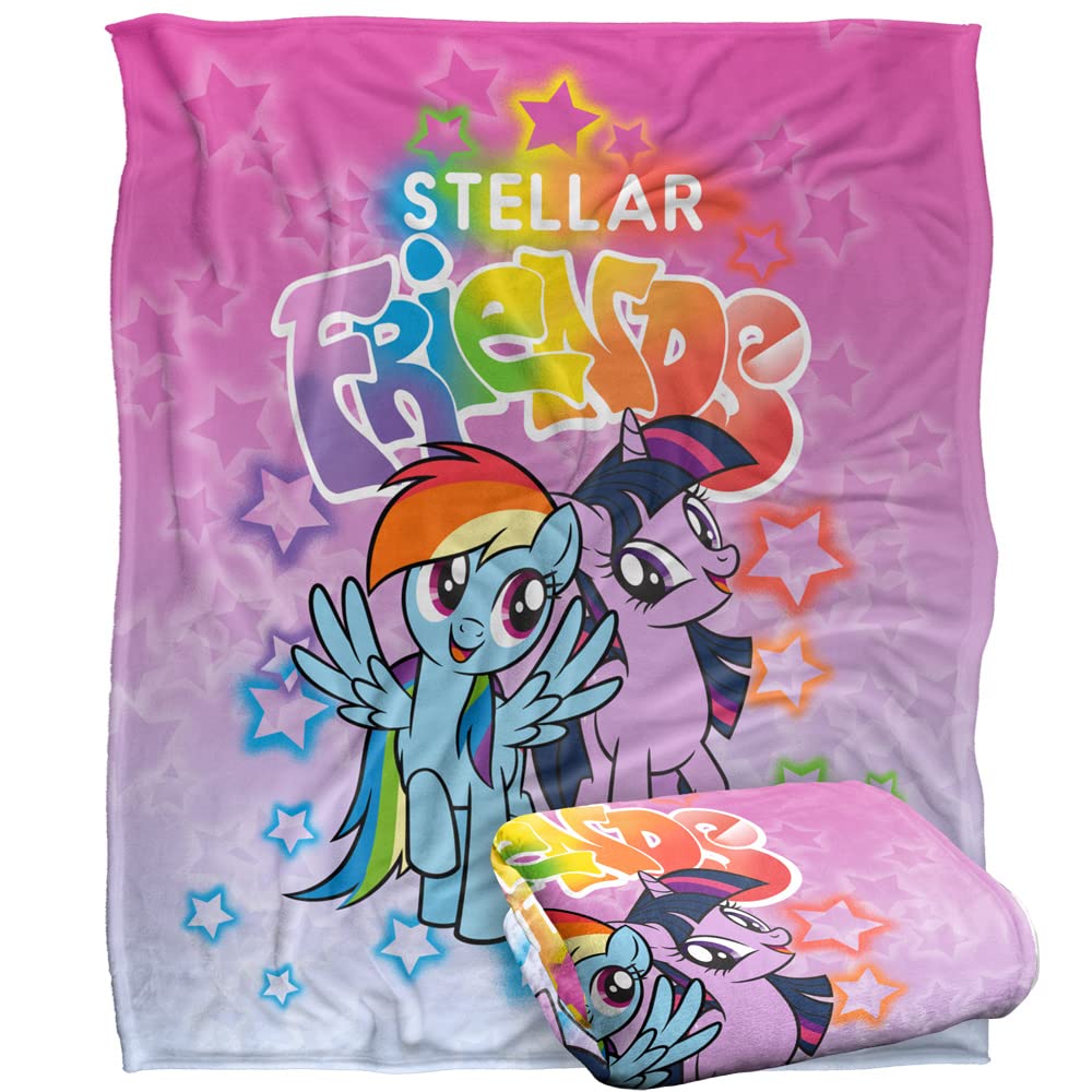 My Little Pony Stellar Friends Silky Touch Super Soft Throw Blanket 152 X 127 Cm
