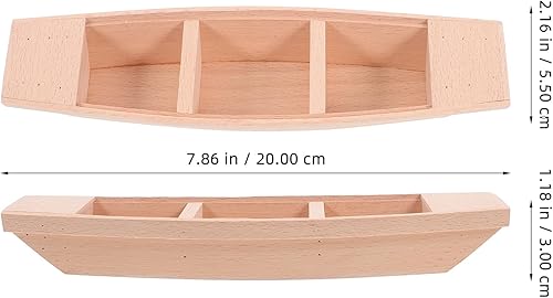 Miniatura 6 de COHEALI Modelo de madera - Mini accesorio de adorno modelo de barco, artesanía de barco de madera