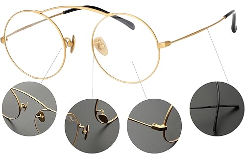 Miniatura 2 de Agstum Marco de lentes ópticos redondos de titanio puro, 1.811in