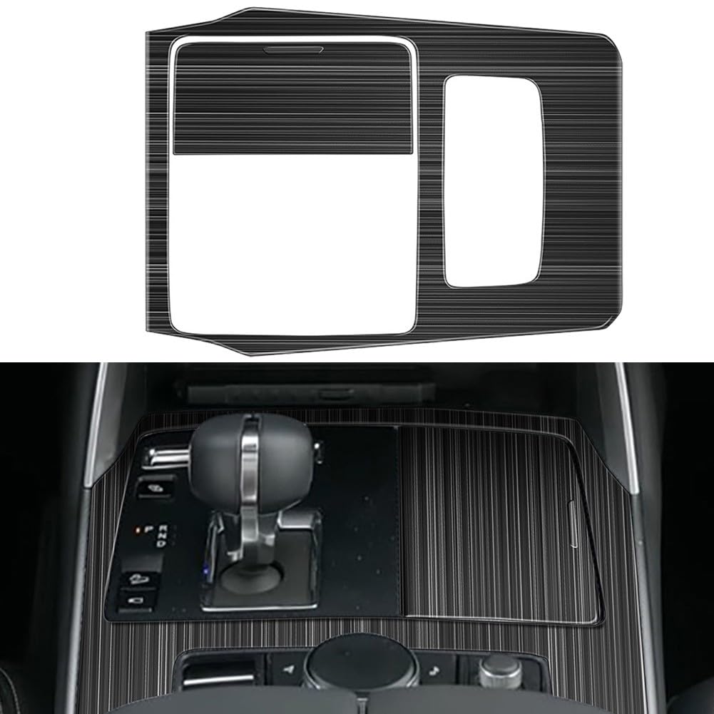 Edelstahl Schalttafel Rahmen Abdeckung Verkleidung für Mazda CX-60 2022-2024 Schwarz Interieur Konsole Dekoration LHD