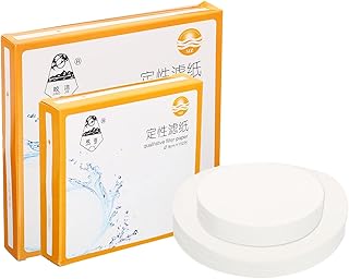 PATIKIL 200Pcs 9cm 15cm Qualitative Filter Paper Circles, Fast Speed Round Laboratory Filter Paper Chemical Industrial Oil Testing Funnel Filter Paper