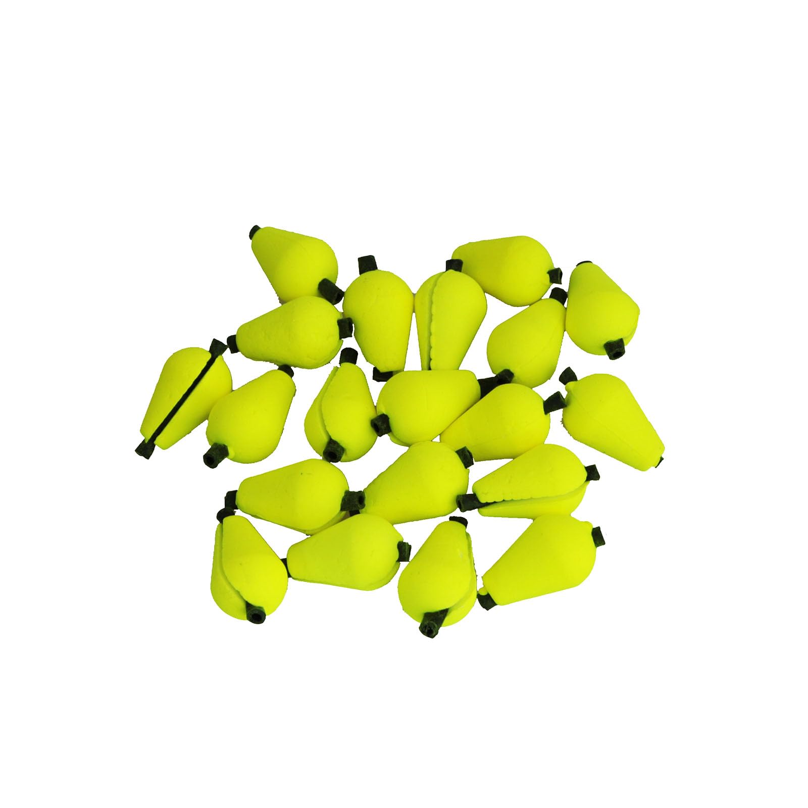 heyous 20PCS Fluorescent Yellow Teardrop Foam Fly Float 21x12mm Fishing Accessories Terminal Tackle Part