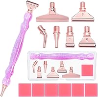 Vista 9 de 14 Uds. De Acero Inoxidable Tornillo Puntas De Rosca De Diamante Pintura Arte Taladro Kit De Pluma De Acero Plata Puntas De Metal Grips Placers