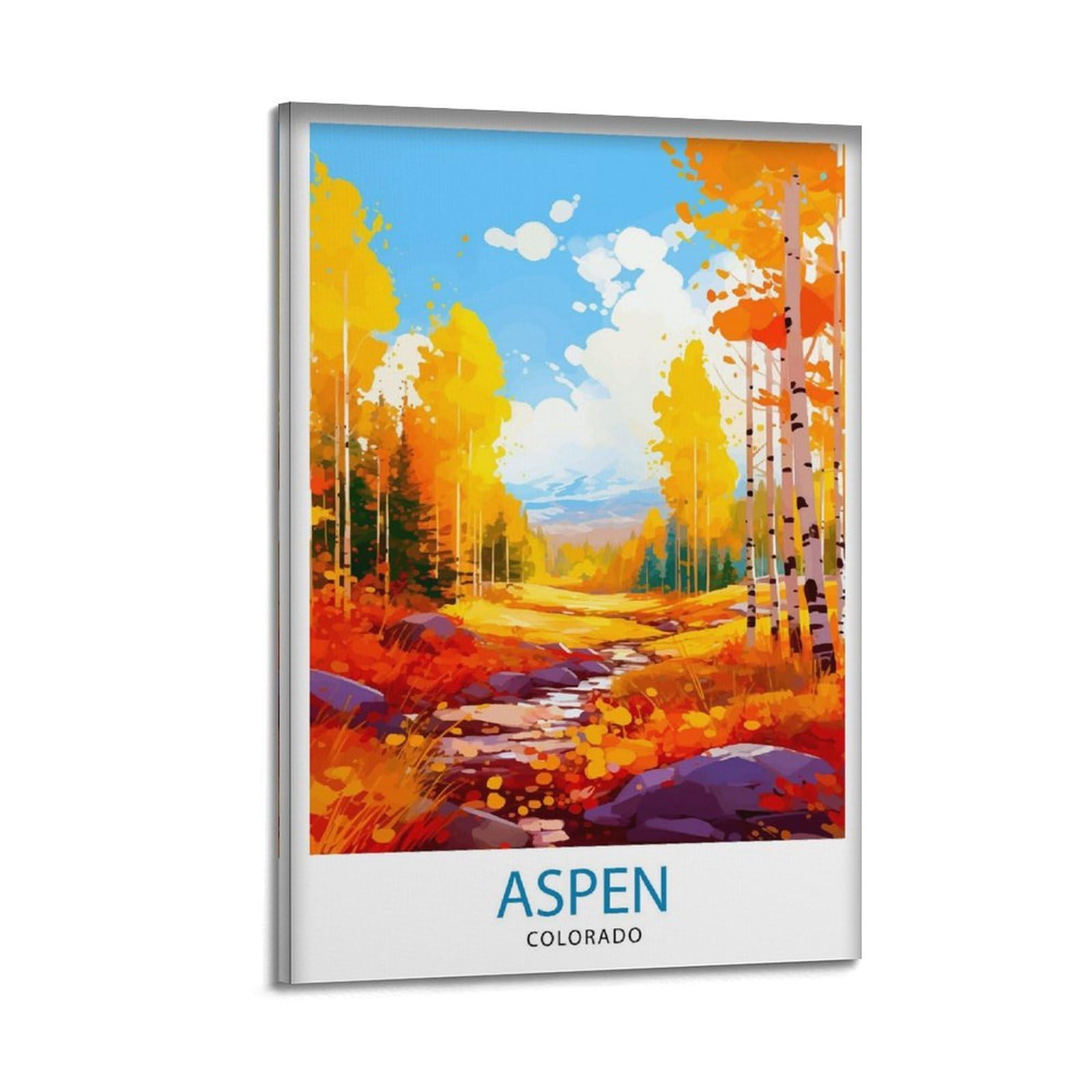 xiaoxiaoshen Aspen Colorado Travel1 Canvas Poster Wall Art Prints Room Aesthetic Murals Bedroom And Living Decorations 20x30inch(50x75cm)