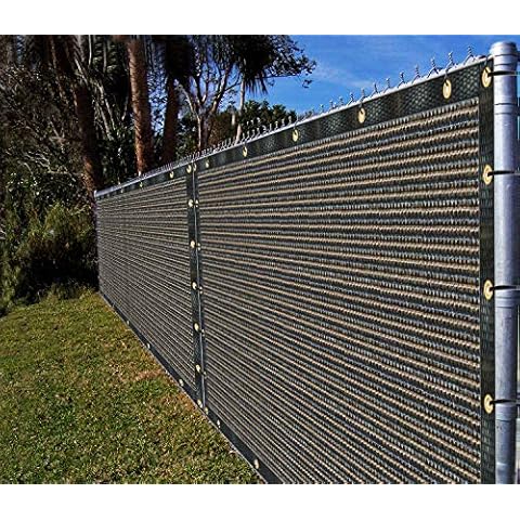 Ifenceview 4'x5' to 4'x50' Brown Shade Cloth/Fence Privacy Screen Fabric Mesh Net for Construction Site, Yard, Driveway, Garden, Railing, Canopy, Awning 160 GSM UV Protection (4' x 5') Cover