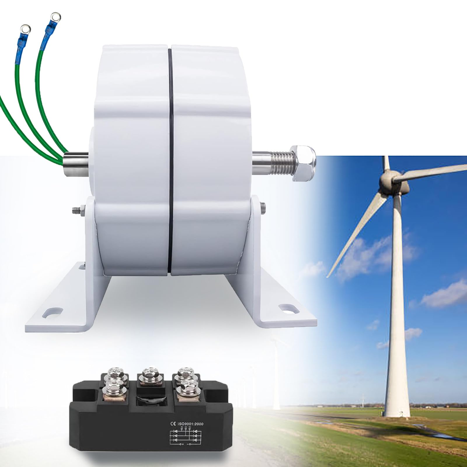Générateur 800W anti-panne pour éolienne et électricité autonome 48V à bas régime