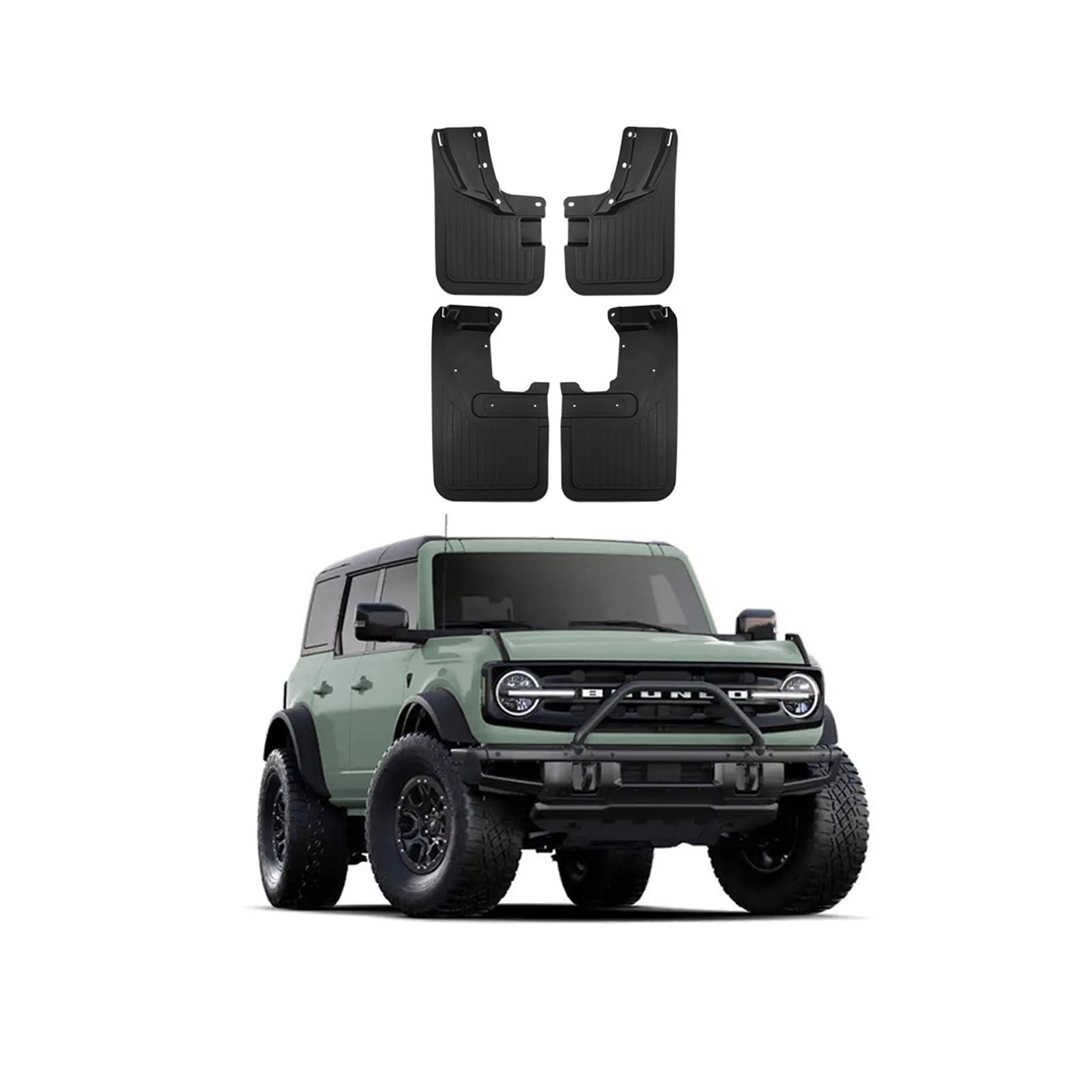 Samochodowe błotniki do Bronco Offroad 2021-2025 przedni zestaw błotników tylnych koła opony nadkola błotniki 4-PC,Prezenty 1 Car Wash Towel
