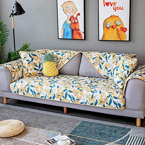 Housse de canapé en coton luxe antidérapante pour le salon