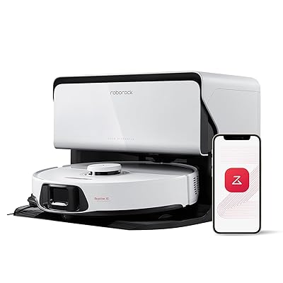 roborock S8 Max Ultra with Auto Water Refilling and Drainage System Robot Vacuum and Mop, FlexiArm Design, Smart Dirt Detection, Self-Emptying, 8000Pa Suction for Various Floors, Pet Hair, White