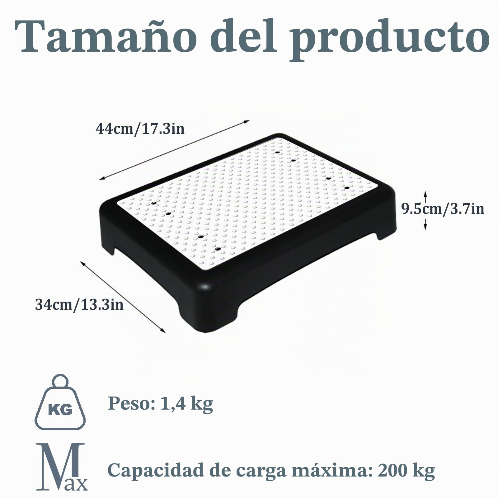 Step Step - Ayudas de escalada para interiores y exteriores para personas mayores, capacidad de carga de 200 kg, reposapiés con protección antideslizante, taburete y ayuda para escalada, ideal para