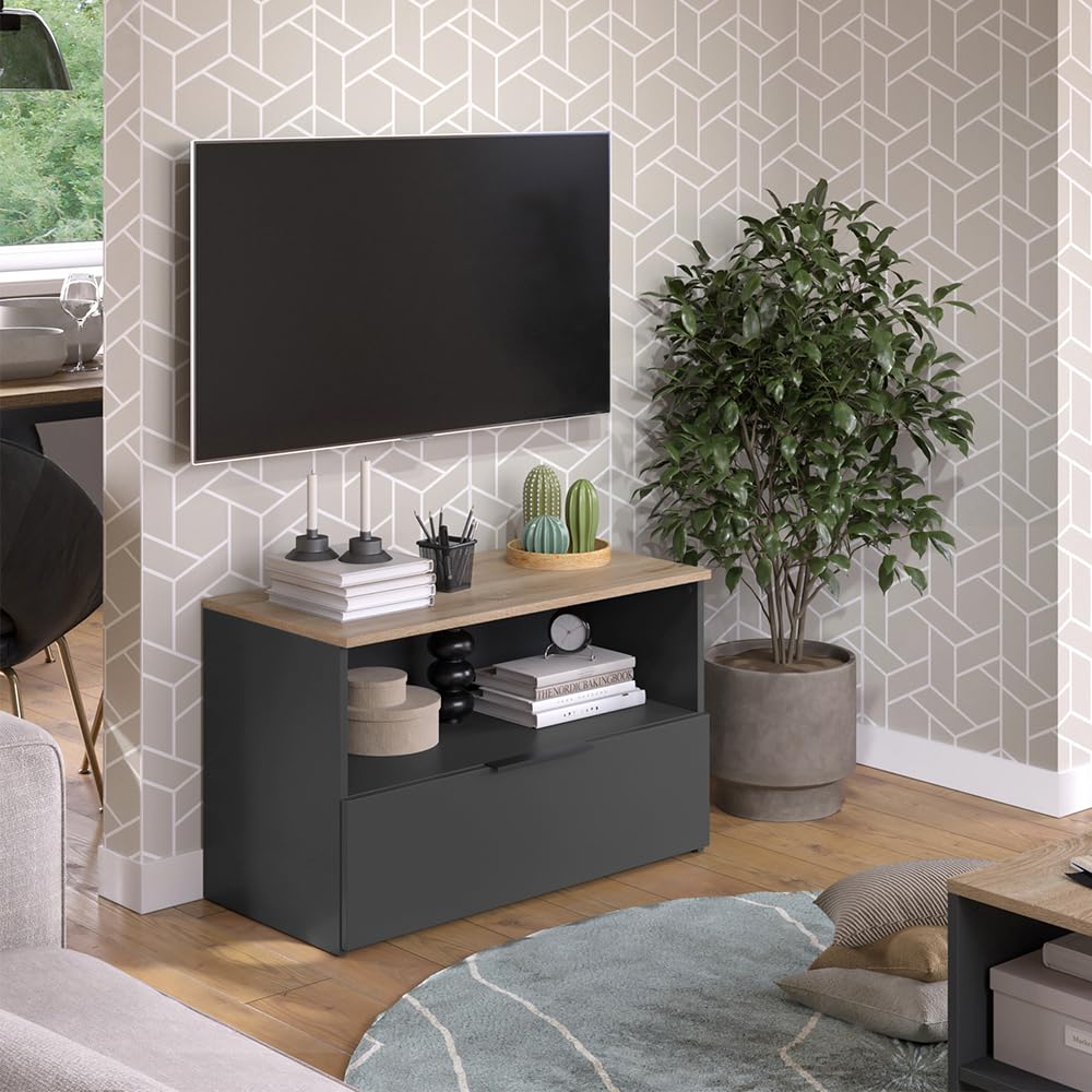 Vicco Commode Wido, Anthracite/Sonoma, 80x50cm