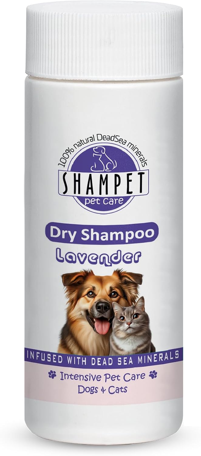 Dry Shampoo Infused with Dead Sea Minerals for Dogs and Cats (Lavender)