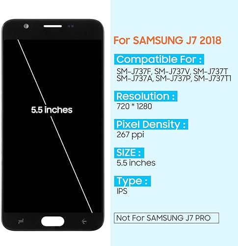 Miniatura 2 de Pantalla LCD para Samsung Galaxy J7 2018 J737, reemplazo de pantalla táctil digitalizador SM-J737 J737A / J7 Star J737T / J7 Refine J737P / J7 V