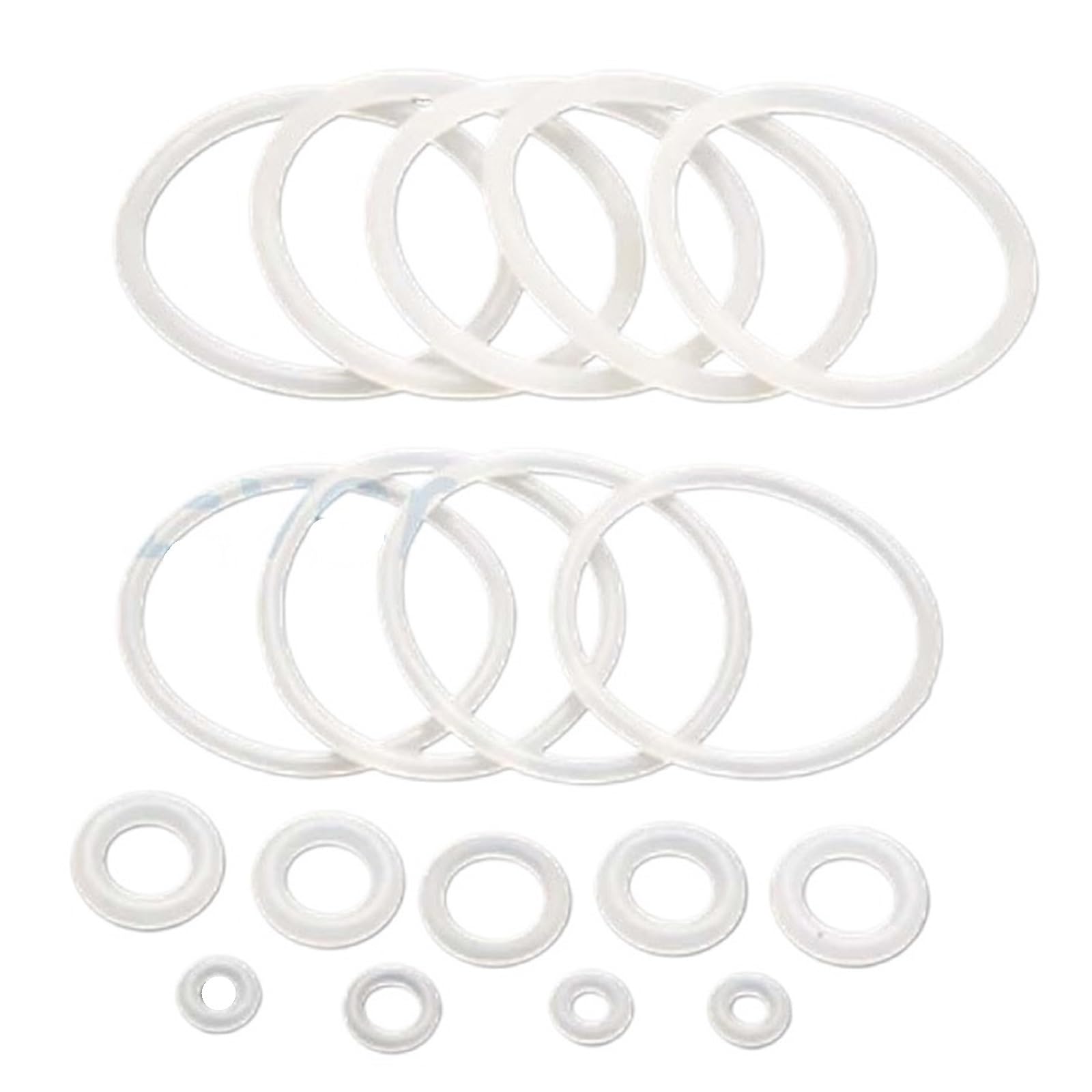 Weiße Silikon-O-Ring-Dichtung, 1/1,2 mm Außendurchmesser, 3~50, Silikon-O-Ring-Unterlegscheibe, lebensmittelechter Dichtungsring, wasserdicht und isoliert(OD 6mm (100Pcs),CS 1mm)