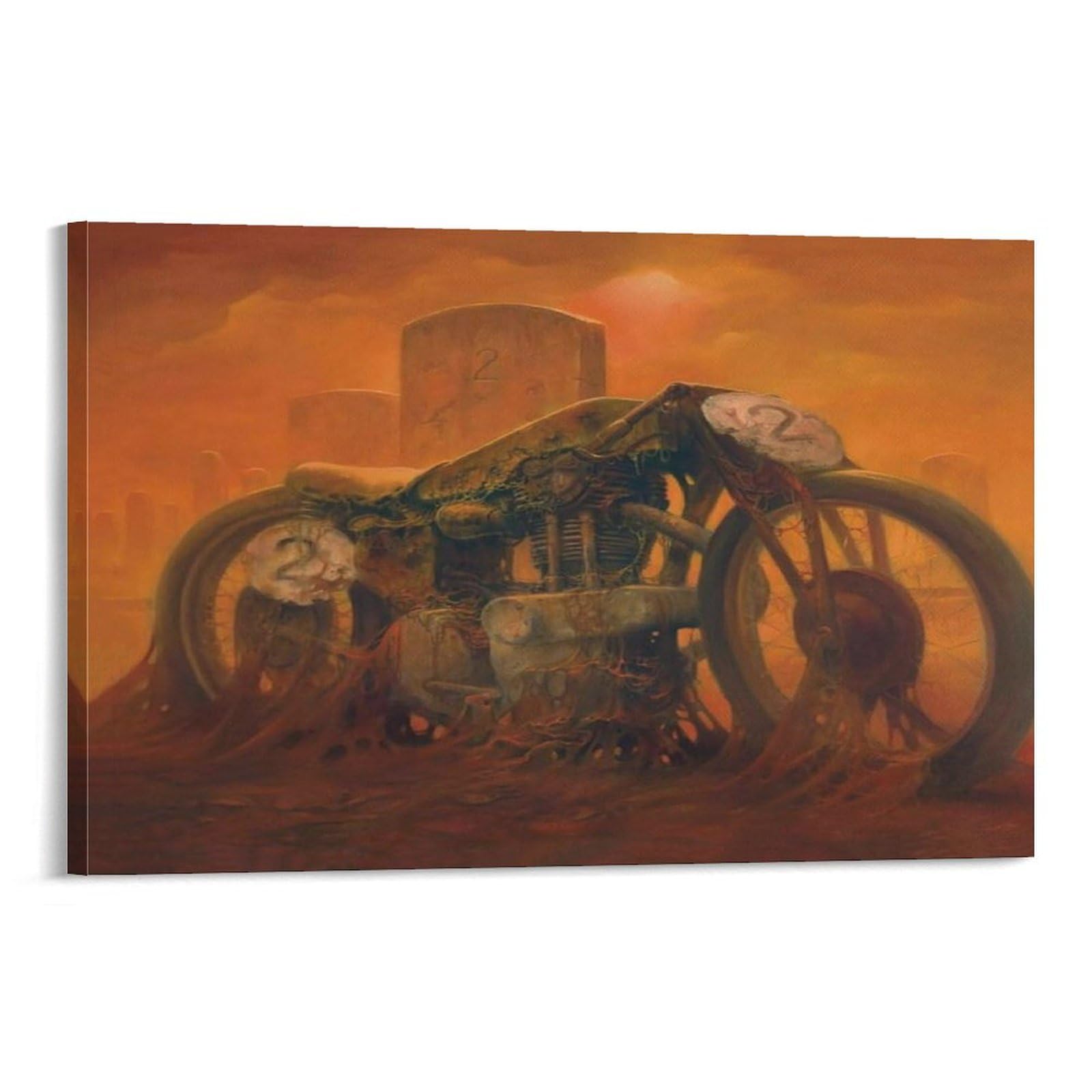 Œuvres d'art sur toile Untitled Painting 8 Zdzislaw Beksinski grand format encadré - 8