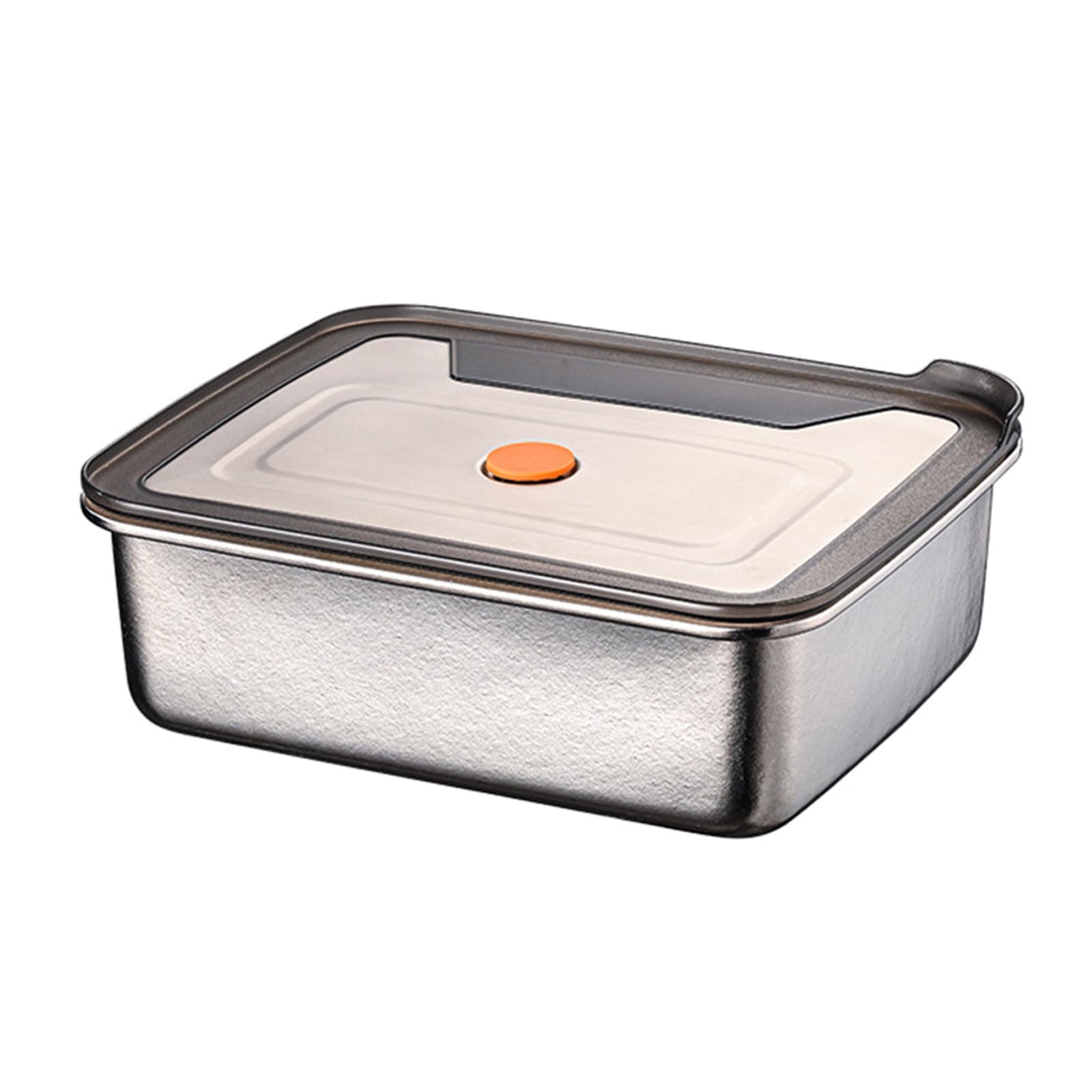 Lunch Storage Box with Metal Body and Fitted Lid, Food Container for Packed Meals, Leftovers, and Fridge Storage Metal Lunch Container Meal Prep Box Leftovers Fridge Organizer Sealed Food Use
