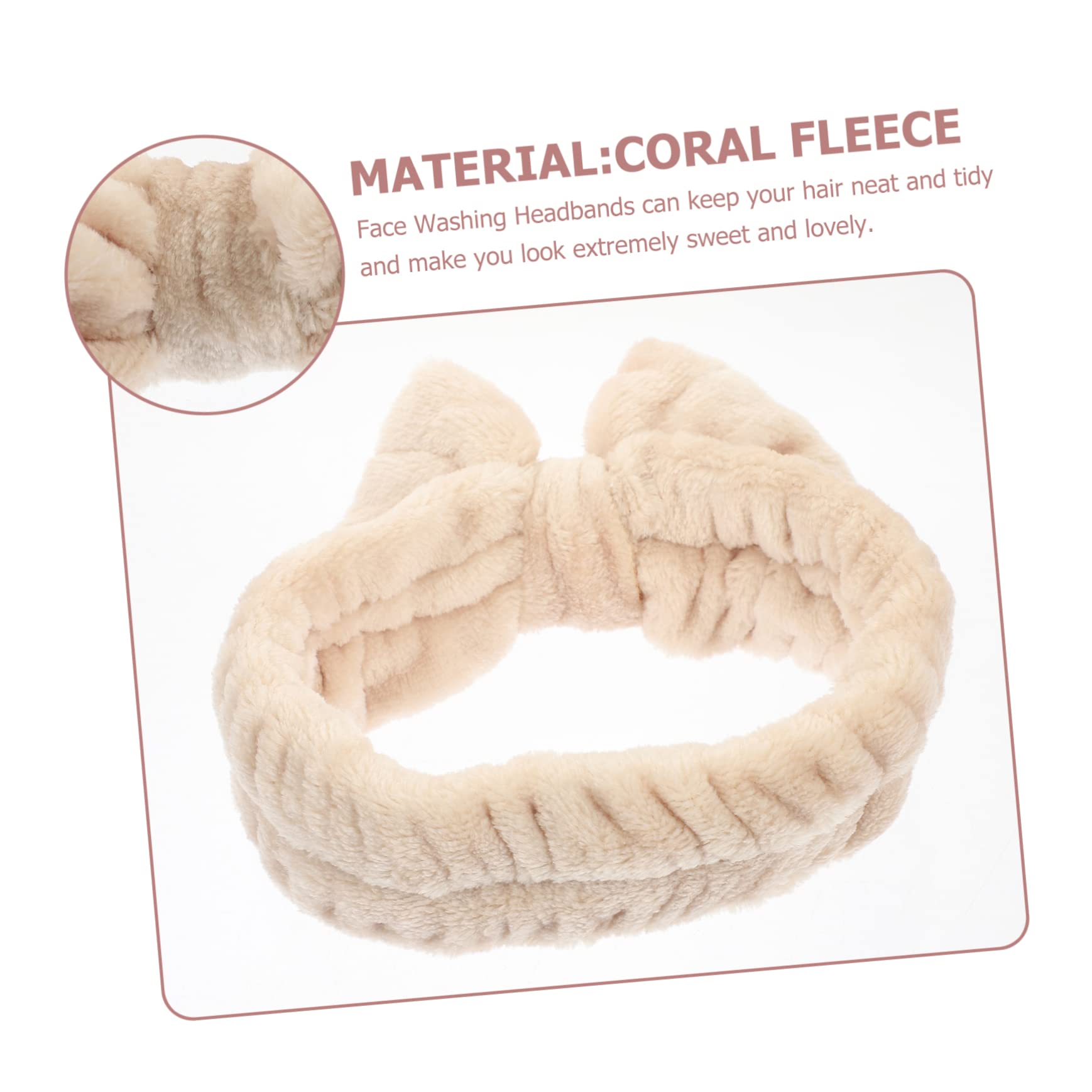 Healeved 2 Set Di Fasce Per La Della Pelle Fasce Per Il Trucco Fasce Per Il Lavaggio Del Viso Fasce Per La Testa in Pile Di Corallo Per Donne 6 Pezzi * 2