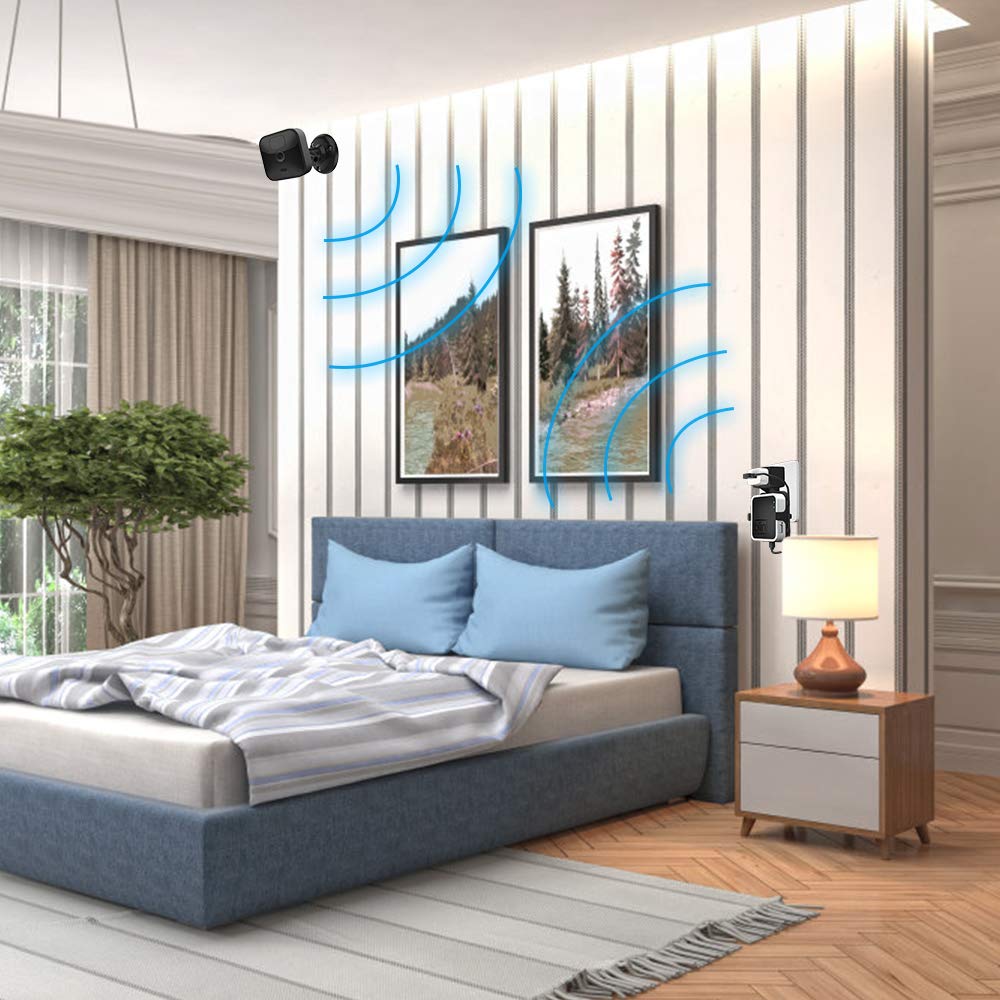 HOLACA Outlet Support mural Hunger pour module Blink Sync 2, support pour surveillance extérieure et intérieure Blink avec câble (noir, 1 pièce)