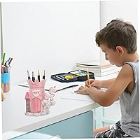 Vista 6 de Ciieeo Lindo soporte para bolígrafos para escritorio, organizador de resina, caja de almacenamiento elegante decoración de escritorio para niños