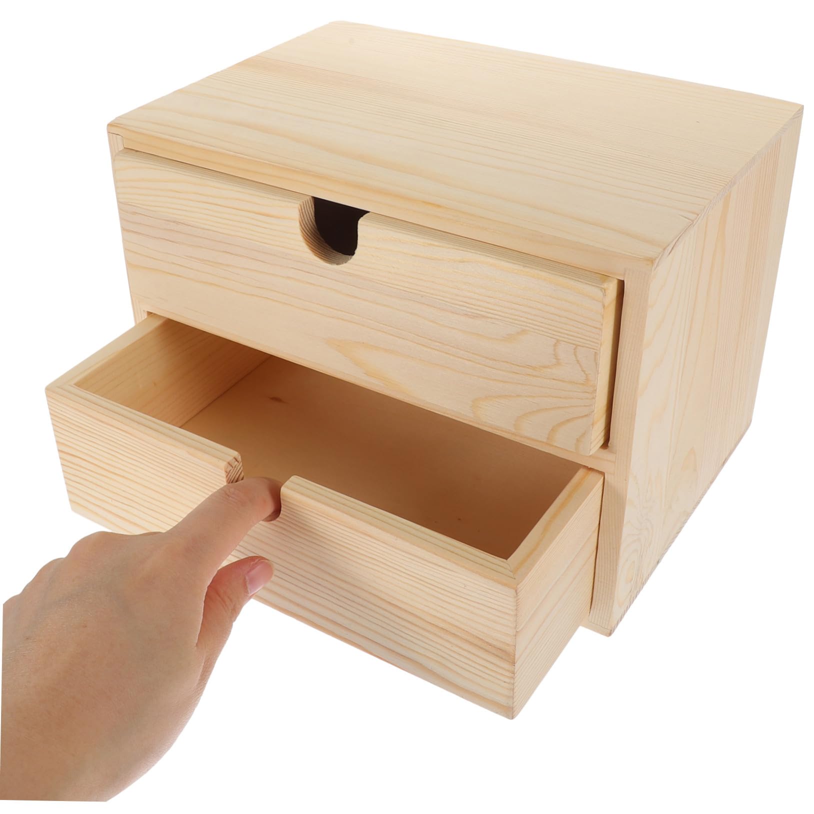POPETPOP Scatola Portaoggetti in Legno Con Cassetti Organizzatore Da Scrivania Contenitore Per Cancelleria Scatola Portaoggetti Da Ufficio Cassetti Per Vari Articoli