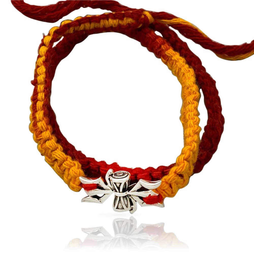 FOURSEVEN 925 Sterling Silver Mahakal Silver Pendant Wrap Around Moli Bracelet for Unisex (B0993GZTYV) Amazon Price History, Amazon Price Tracker