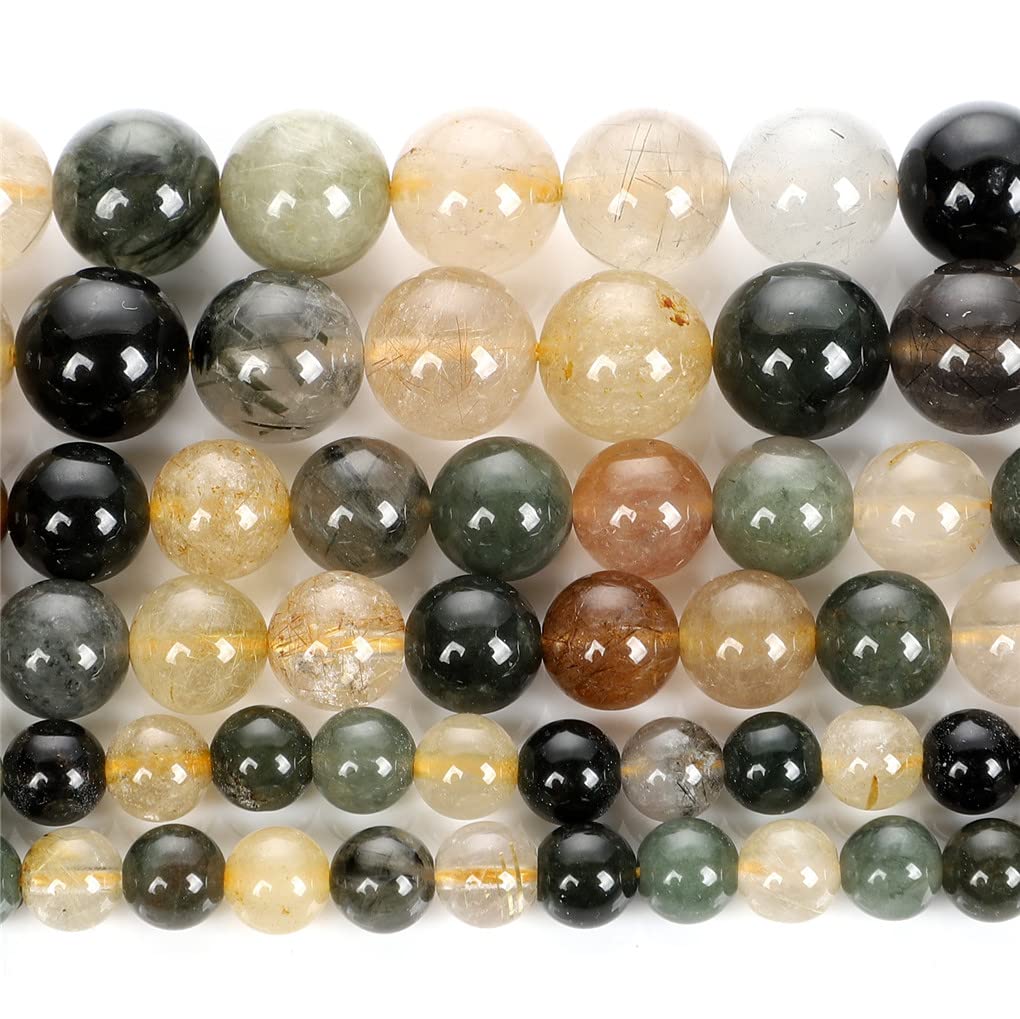 Crystal Charme Perles Rondes Pierre Naturelle 8mm DIY Collier et Bracelet H9309