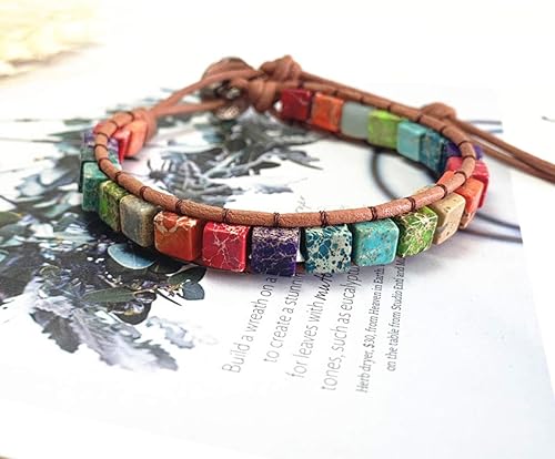 Miniatura 3 de ZOSOJONA 7 Chakra Bracelet Bohemian Handmade Leather Wrap Healing Protection Natural Stone Yoga Beaded Bracelets Boho Friendship Jewelry