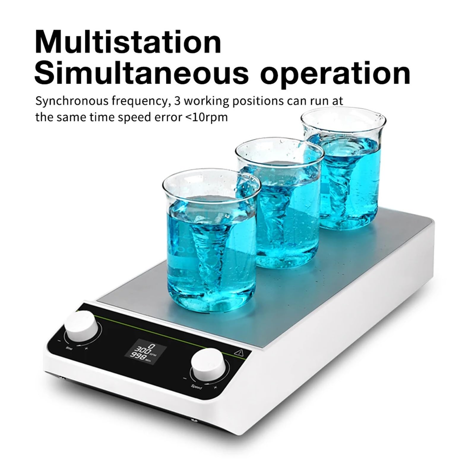 Agitatore Magnetico Multiplo Con Display LCD Da 3 Posizioni Da 1000 Ml Agitatore Da Laboratorio Con Barre Di Agitazione Velocità Regolabile 100-1500 Giri/min Attrezzatura Da Laboratorio