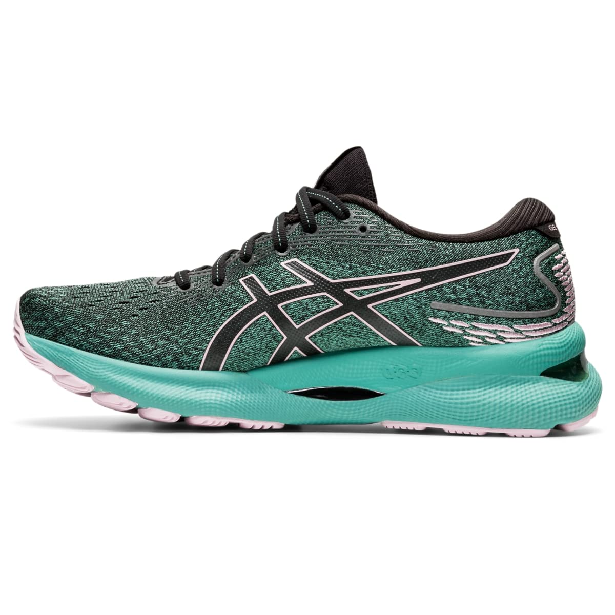 ASICS Gel Nimbus 24, Zapatillas de Running Mujeres, Negro/Plateado, 43.5 EU
