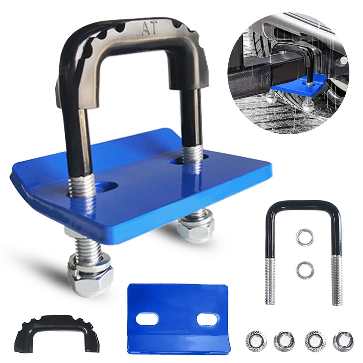 Hitch Tightener Anti Rattle Stabilizer for 1.25" To 2" Trailer Hitches, Heavy Duty Hitch Clamp Tow Hitch Tensioner Anti-Rust Double Coating Protective Reduce Movement On Hitch Mount Cargo Carrier Bike