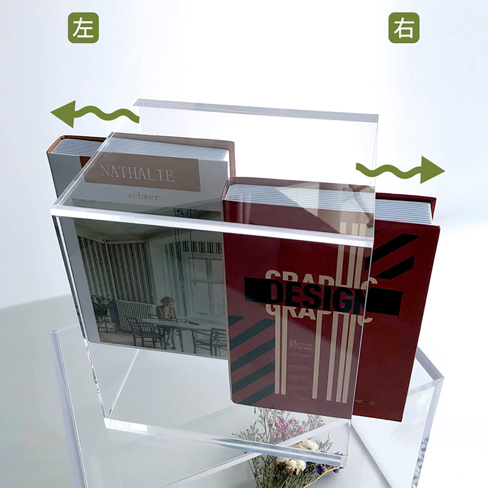 Petite bibliothèque de bureau, étagère de bureau en acrylique transparent, mini étagère de bureau réglable, étagères de bureau double en forme de H, capacité extensible et accessoires - 1 lot Petite bibliothèque de bureau, étagère de bureau en acrylique transparent, mini étagère de bureau réglable, étagères de bureau double en forme de H, capacité extensible et accessoires - 1 lot