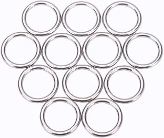 12 Pack 1 Inch Heavy Duty 304 Stainless Steel Welded O Rings for Macrame, Crafts, Dog Leashes, Keychains, Bags & Camping Gear