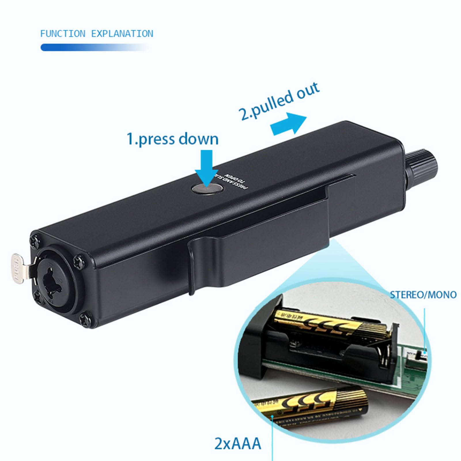 Amplificatore stereo in metallo per cuffie universalmente, amplificatore in-ear per viaggi e uso domestico, amplificatore portatile per cuffie con audio ad alta fedeltà