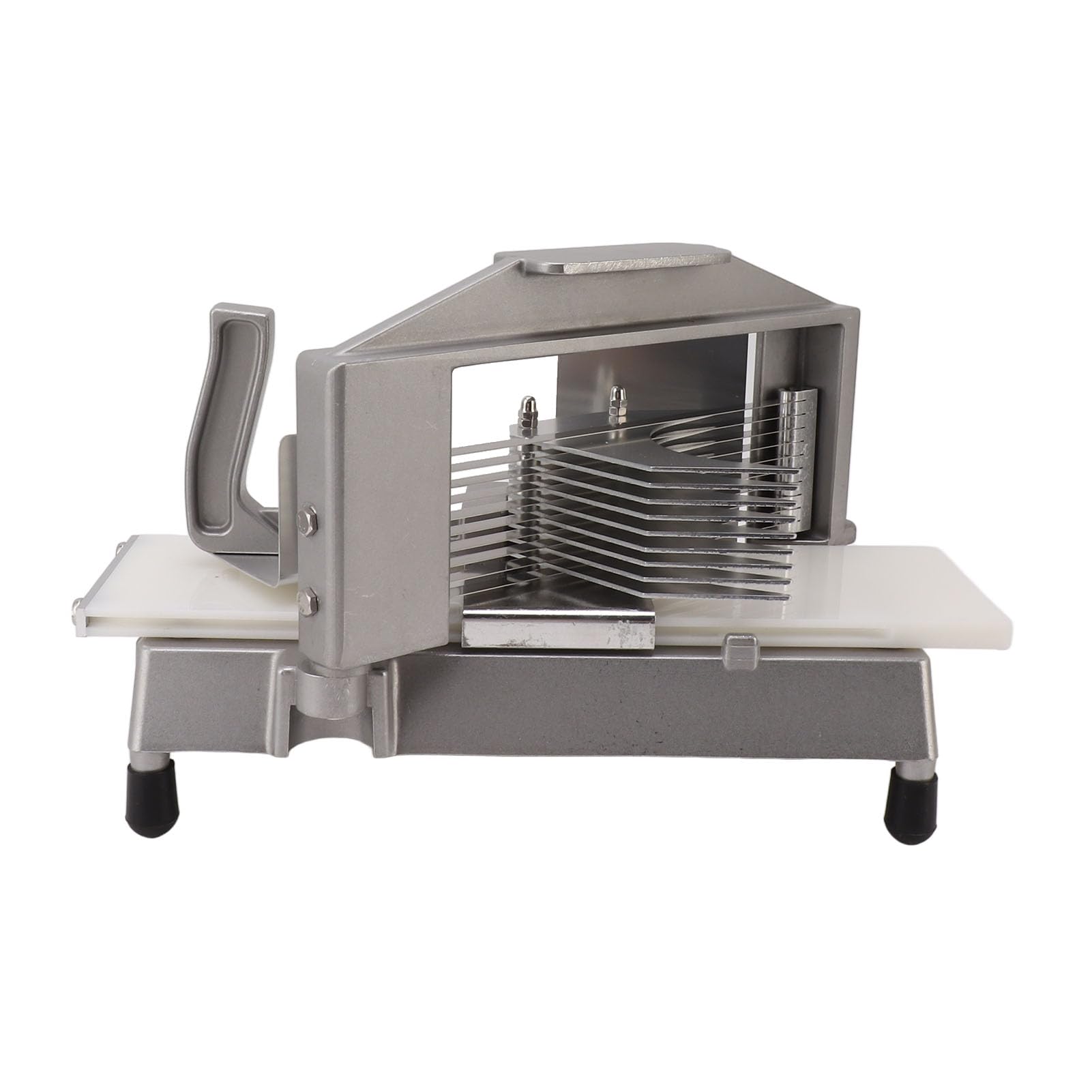 Aramox Kommerzielle Tomatenschneidemaschine, Tomatenschneider aus Aluminiumlegierung mit Edelstahlklingen, 37 X 23 X 19 Cm, Leicht zu Drückender Griff für die Küche zu Hause Im Restaurant (6.5MM)