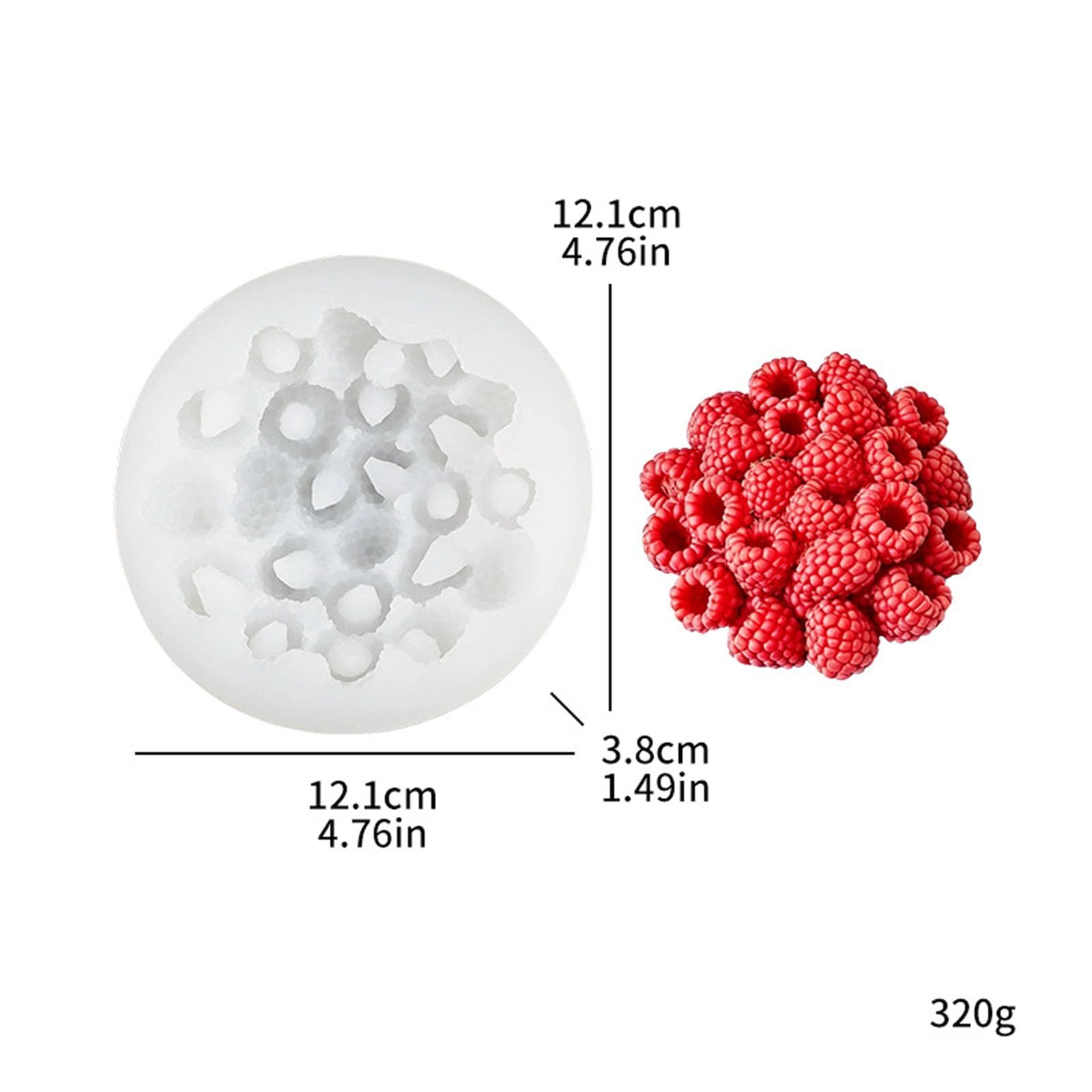 Moule en Silicone en forme de cœur de framboise, pour la décoration de gâteaux, la fabrication de chocolat et l ' artisanat alimentaire, outil de cuisson Flexible, moule à bonbons fait à la main