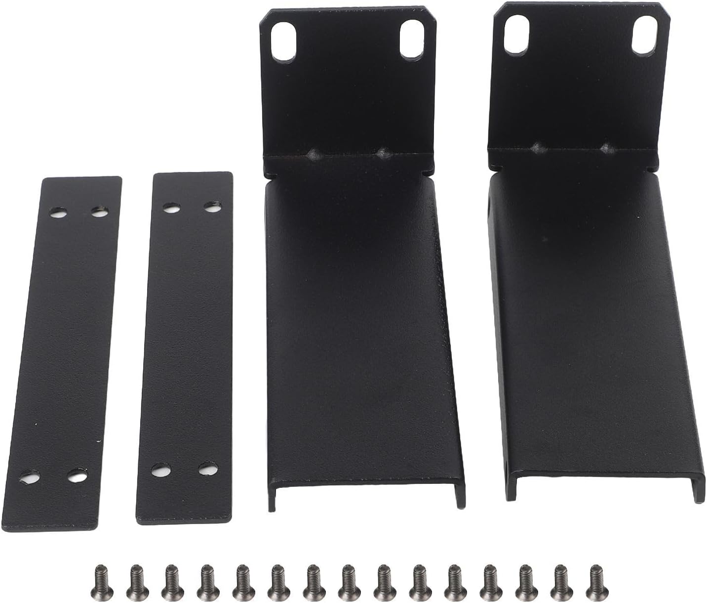 Rack Mounting Bracket for SLX4 Wireless Receiver - Metal Frame 2mm Thick, Black Audio Equipment Mounting Kit with Screws (2 Sets)(2 in 1)