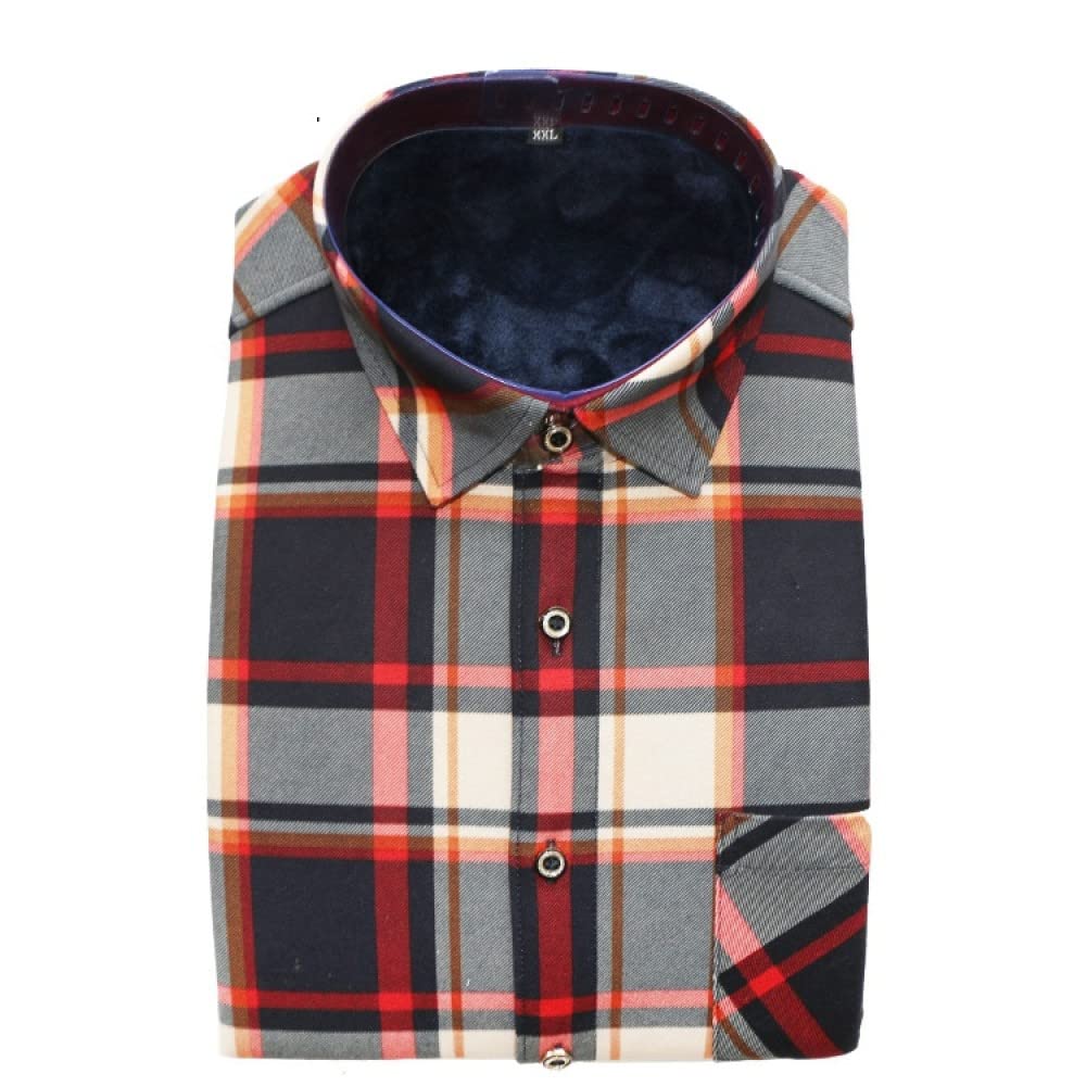 Camicia In Cotone A Maniche Lunghe Da Uomo,Camicia Casual Da Uomo A Maniche Lunghe, Camicia Scozzese Da Uomo In Bufalo Resistente E Robusta, Morbida, Casual A Scacchi Con Tasca Sul Petto, Vestibilit