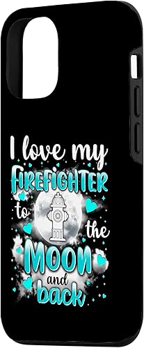 Miniatura 2 de iPhone 13 Firefighter Wife I love my husband to the moon and back Case