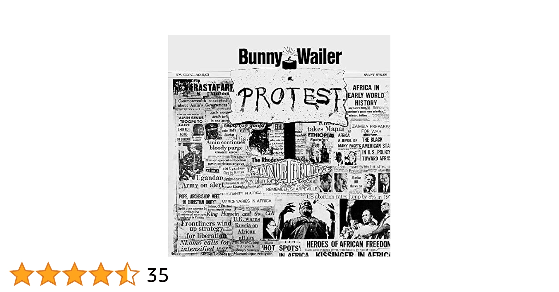欧LP Bunny Wailer Protest (180g) MOVLP2334 Music On Vinyl /00280 Protest - Bunny Wailer (LP) - VP Reggae