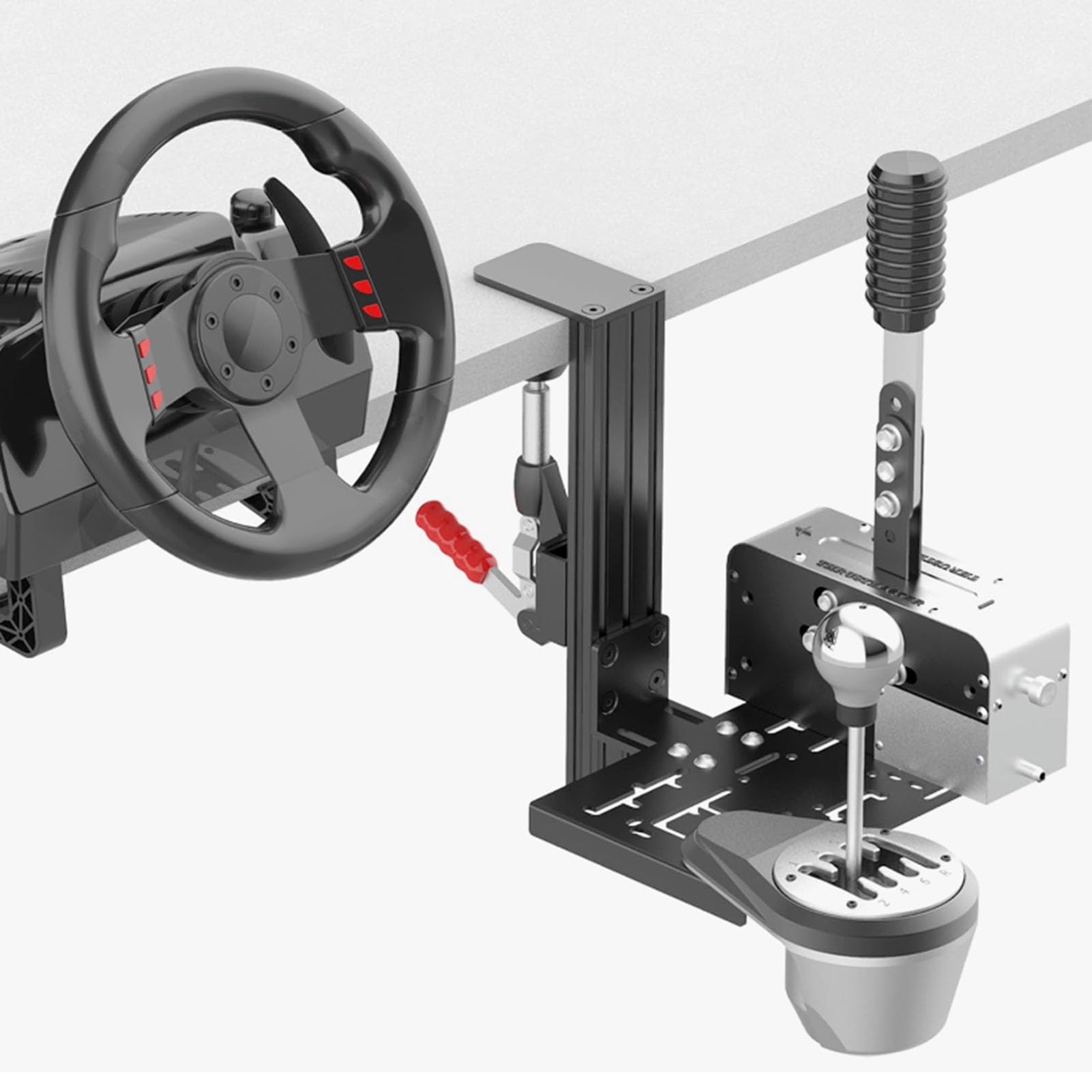 KIMISS Zestaw Dźwigni Hamulca Ręcznego USB Racing do G Driving Force, TH8A, Fanatec |Zacisk Szybkiego Zwalniania i Regulowany Uchwyt na Biurko