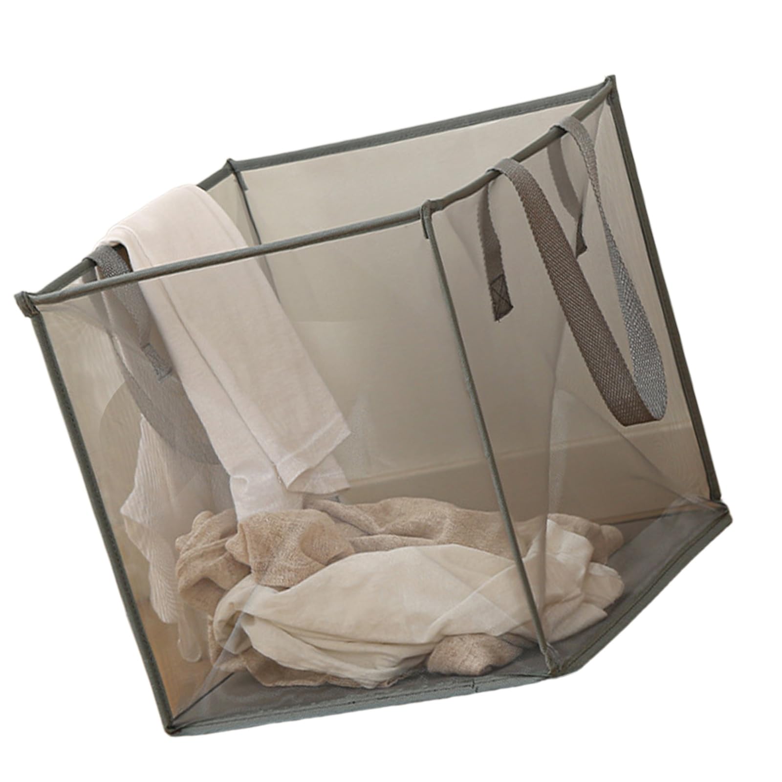 Multifunctional Foldable Storage Basket for Dirty Clothes Square Bathroom Friendly Meshes Materials Laundry Hamper Square Laundry Basket