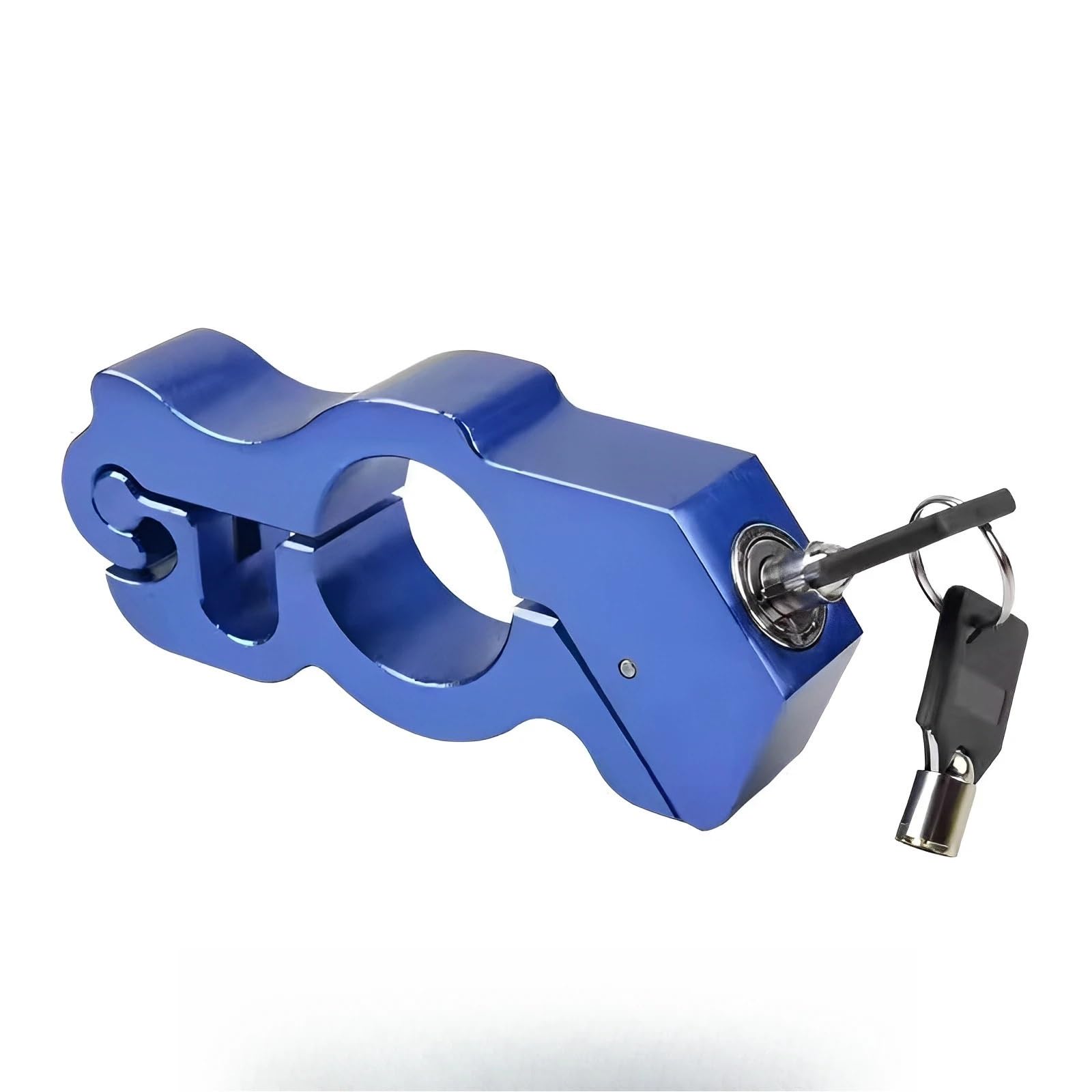Motorcycle Handlebar Lock Motorcycle Handle Anti-Theft Lock Grip CNC Security Safety Locks Handlebar Handset Brake Lever Disc Locking Motorcycle Disc Lock(Blue)