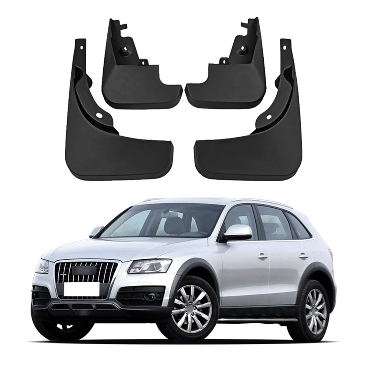 YPSBBHD Car Mud Flaps Fender Splash Guards, Compatible with Audi Q5 2009-2016 NO wheel arches, Splashproof Exterior Accessories for Car Wheel Protector