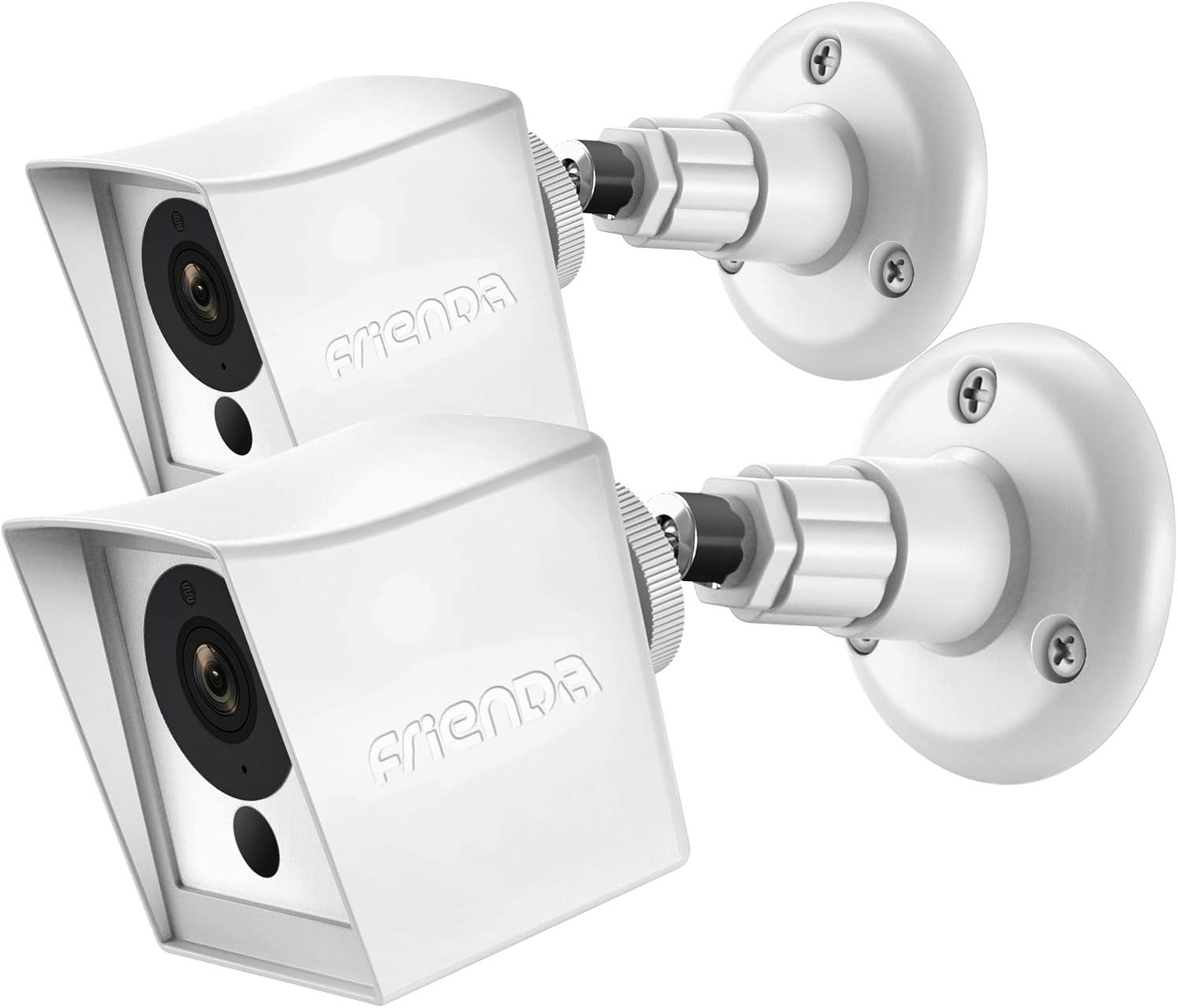 Frienda Silicone Skin with Security Wall Mount White, Compatible with Wyze Cam 1080p HD Camera and iSmart Alarm Spot Camera, 2 Pack (Not Contain Camera)