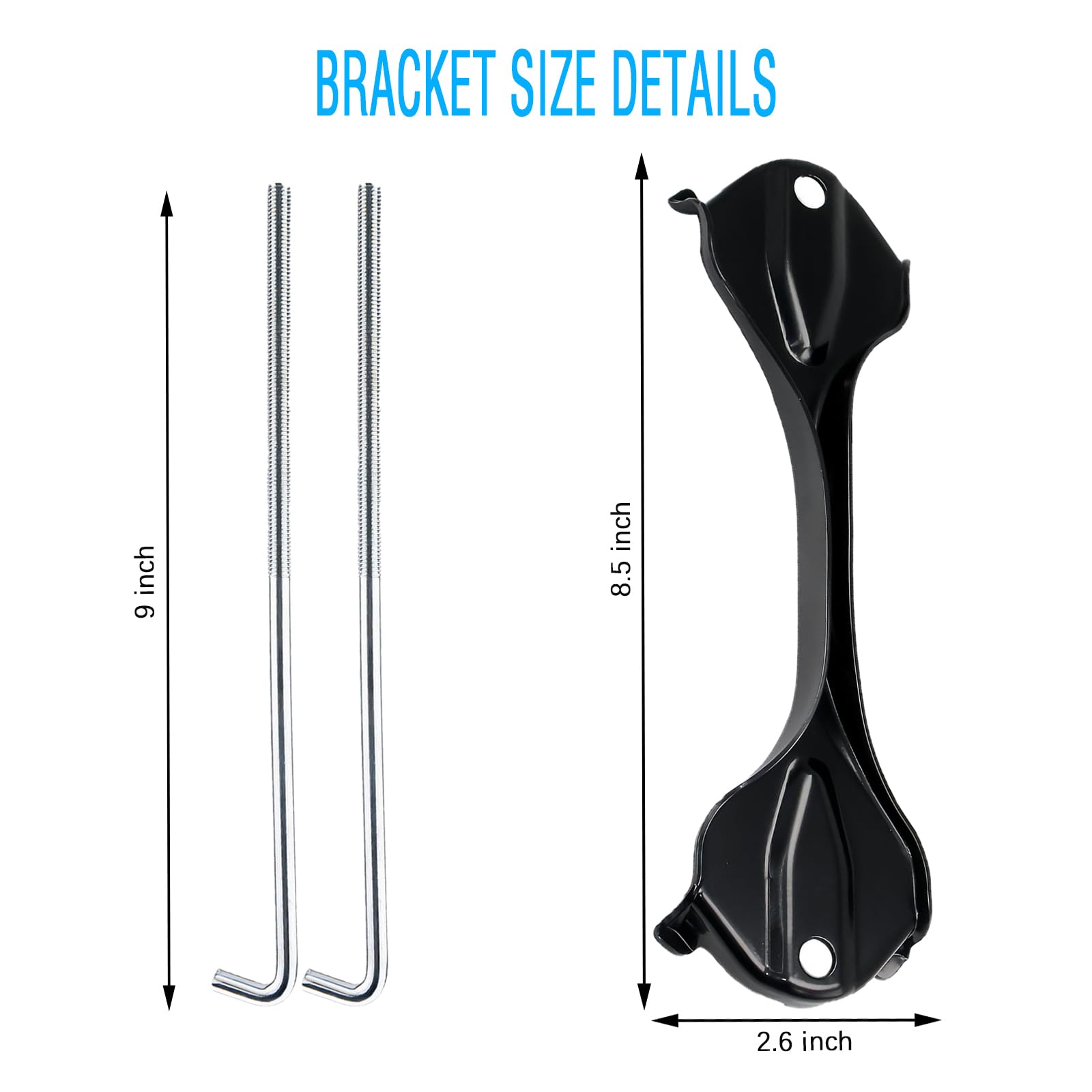 Battery Bracket Hold Down Kit Compatible with Toyota Tundra 2007-2021 for Tacoma 2005-2020 for Sequoia 2008-2021 - 2