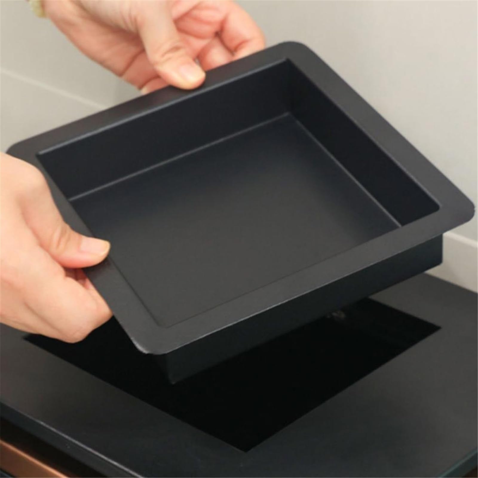 Inicio Papelera for interiores y exteriores, contenedor de basura acero inoxidable con cenicero, residuos comercial Papelera