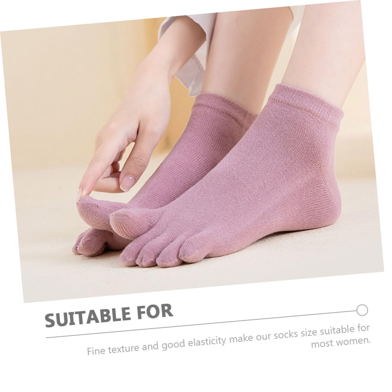 5 series Calcetines Invisibles De Cinco Dedos Para Mujer Transpirables Lavables Cortos Y Cómodos Deportivos De Tubo Corto Y Cinco Dedos Para Mujer 4 pares*5