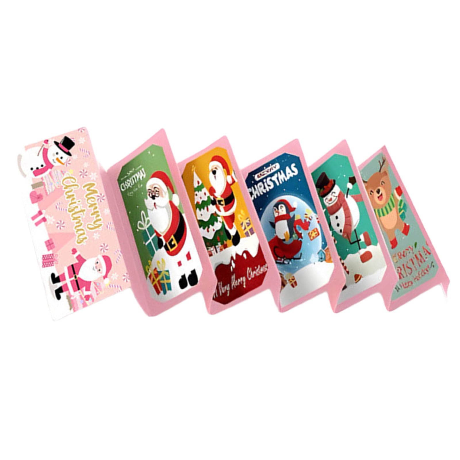 Msioytog Santa Themed Cash Pockets Organizers 10 Slots for Christmas Parties and Gift Storage Paper Cash Gift Pockets