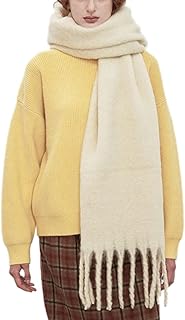 Women Cashmere Feel Scarf, Soft Warm Winter Scarf for Cold Weather, Chri...